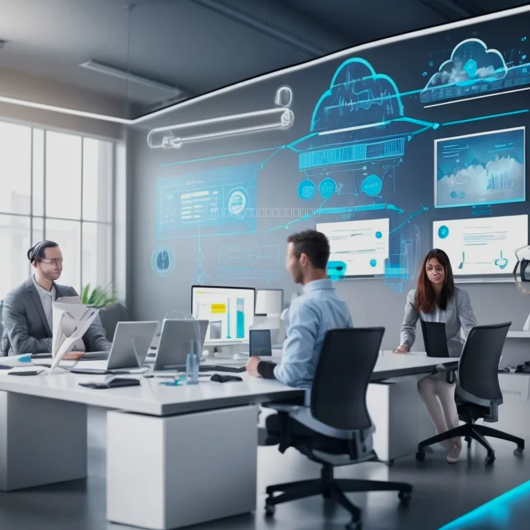 Equipo desarrollando flujos de trabajo con IA